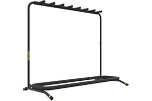 MONKEY LOOP Floor Prime Plus 7 - Floor Stand pour 7 Guitares ou Basses - Compatible avec Les Guitares Électriques et Basses Électriques - Support Rempli de Mousse - Résistant aux Rayures