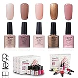 Elite99 Vernis Semi permanent Vernis à Ongles Gel UV LED Soakoff 5pcs Kit Manicure Pour Ongle 7.3ml Gife Set - Kit024