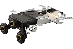 Besshepplo Ensemble de poulies de porte coulissante en bois pour portes coulissantes en bois, pièces de porte coulissante, pièces de porte d'armoire, guides de roues (rond supérieur)