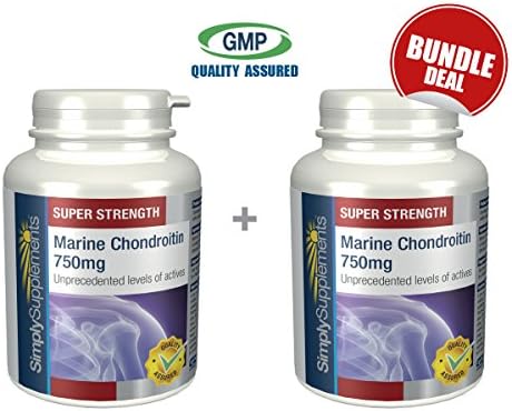 Marine Chondroitin 750mg 100% Pure | Bundle Deal 60+60 Capsules (120 in Total) | Manufactured in The UK