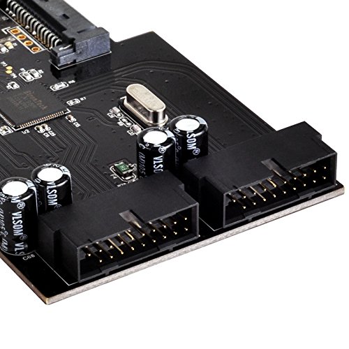 SilverStone SST-ECU01 – PCI-E Erweiterungskarte 2x intern USB 3.0 19-pin Anschlüsse, unterstützt UASP und Turbo-Boost, low-profile geeignet - 7