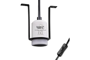 LUCKY HERP Reptilien Keramik Wärmelampe Lampenfassung, E27 Heiz Lampenfassung Terrarium, Reptilien Keramik Lampenkopf für Terrarium Lampe, Schildkröte, Bartagame