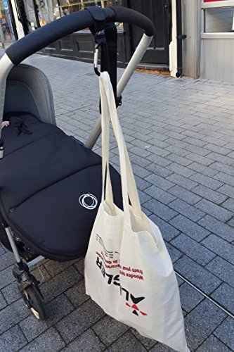 EZ-Bugz Kinderwagen-haken. Befestigen Sie Ihre Einkaufstüten & Taschen sicher am Kinderwagen. Universale Passform, Schwarz, 2er Packung - 5