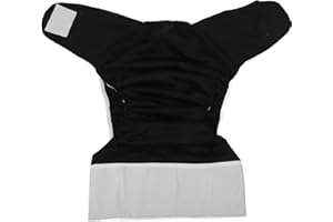 ‎FILFEEL Pieluchy dla Dorosłych Zmywalne Wielokrotnego Użytku Wodoodporne Pokrowce na Pieluchy Miękkie i Oddychające Bielizna dla Nietrzymania Moczu Pieluchy dla Mężczyzn Kobiety (czarny)