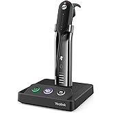 Yealink WH63 Wireless DECT Headset Teams Zertifiziertes,Einohr (Mono) Kabelloses mit Noise Cancelling Mikrofon für Softphones
