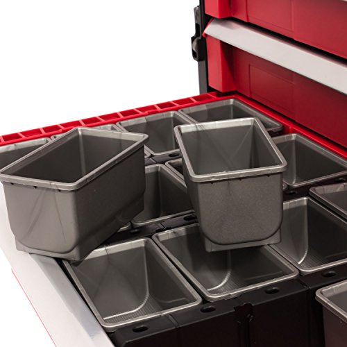 Keter 5 Drawer Tool Chest Set Acetal Slides, 1 Stück, schwarz / rot / silber, 17199301 - 9