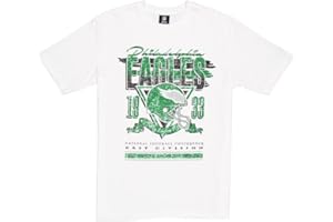 Philadelphia Eagles Unisex NFL Oversized T-Shirt Screent Print Distressed Team Graphic White T-Shirt