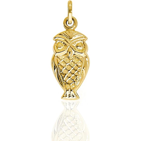 forme di Lucchetta - Elefante Portafortuna, Ciondolo in Oro Giallo 18kt - 750, Ciondoli Charm d'Oro Vero per Bambina Ragazza ideali per Catenina (fino 4mm