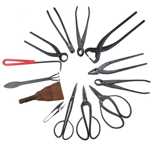 Bonsai Werkzeugset, 14-Teiliges Set Garten Bonsai Werkzeug Carbon Steel Master Professional Scher- Bürsten Mit Rollen Drähte Nylon-Etui Multi-Funktions-Outdoor-Schanzzeug Für Wandern Camping Garten Scheren-Set Werkzeug Kit - 8