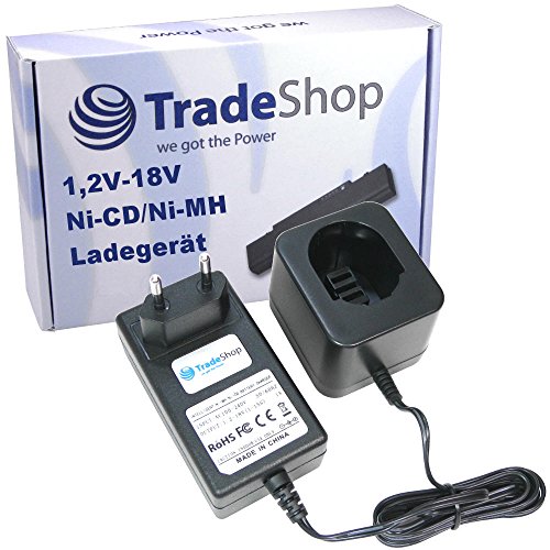 Trade-Shop Universal Akku Ladegerät (1,2V-18V Ni-MH Ni-Cd) Ladestation Schnellladegerät für DEWALT EZWA29 EZWA30 EZWA31 EZWA37 PS120 A9282 PS145 DC9091 DE9038 DE9091 DE9092 DE9094 DE9502 DW9091 DW9094 DC528