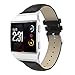 Produktbild Luxus Leder Ersatz Zubehör Armband für Fitbit Ionic Band Lederband Ersatz Handgelenk Armband Armband (Schwarz)
