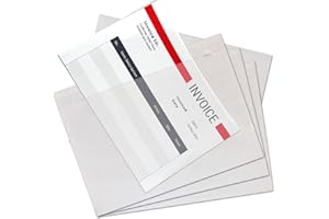 JeeJaan® 100 Pcs of Plain Document Enclosed Wallets A5-225 x 165 mm - Strong Clear Plastic Shipping Pouches Peel and Seal - Document Wallet for Multiple Uses