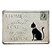 Produktbild Inovey Schwarze Katze Blechschild Stempel Vintage Pub Wand Dekor Thanksgiving Day Gift
