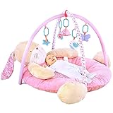 MOTHERCARE: BABY ERLEBNISDECKE KRABBELDECKE, SPIELDECKE HASE IN ROSA DESIGN MIT SPIELBOGEN, My little garden