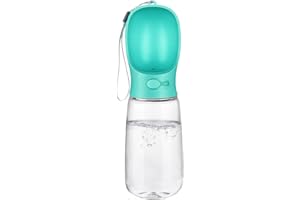 Emwel Dog Water Bottle - 550ml Water Feeder Leak Proof Portable Puppy Water Dispenser with Drinking Feeder for Pets Outdoor Walking, Hiking, Travel, Food Grade Plastic For Pets