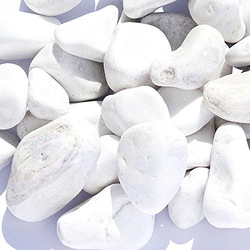 ATTIKA Zierkies Garten weiß gerundet 5 verschiedene Körnungen wählbar (25/40mm)