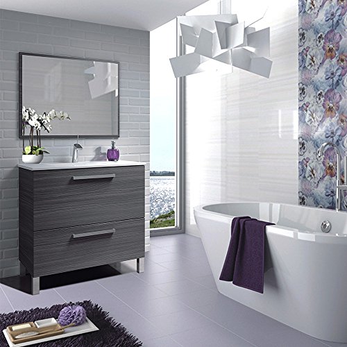 HABITMOBEL Golden Mueble Lavabo 1p abat.+1c + Espejo + Lavabo CERAMICO