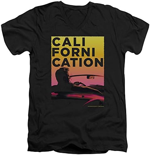 Californication Dramatic Comedy Series Sunset Ride Adult V-Neck T-Shirt Tee