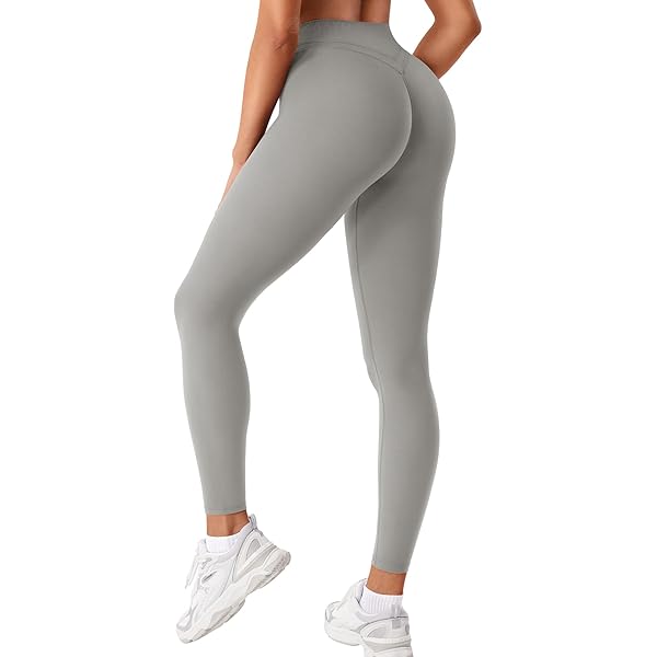 ZAAYO Sportlegging voor dames, hoge taille, scrunch butt, gymlegging, naadloos, ondoorzichtig, sportbroek voor sport, yoga, fitness, workout, donkerbruin, XL