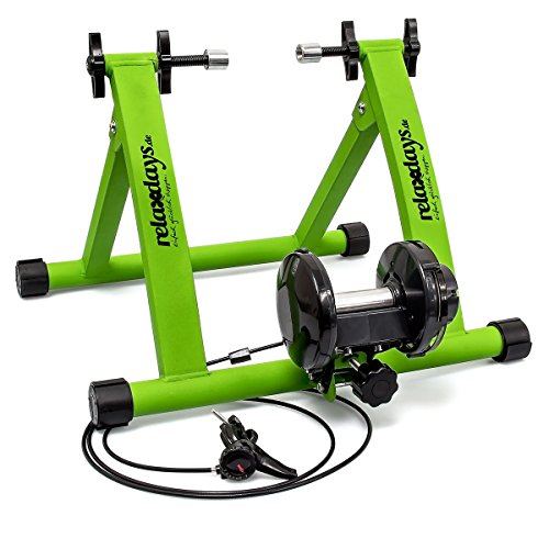 Relaxdays Fahrrad Rollentrainer inkl. Schaltung mit 6 Gänge für 26-28″, bis zu 120 Kg belastbar, Heimtrainer Fahrrad für Indoor Fahrradfahren zu Hause, Stahl - 2