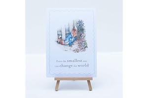 LUCK AND LUCK Peter Rabbit A5 Schild "Even the Smallest One can Change...", Partyschild und Staffelei