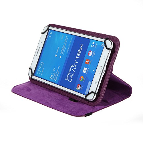 Universal Rotation Tasche für Tablet Modelle in 7, 8 oder 10 Zoll Größe Case Schutz Hülle Cover (10 Zoll, Violett) - 3