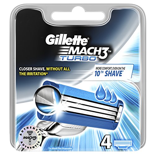 Gillette Mach3 Turbo Men's Razor Blades - Pack of 4