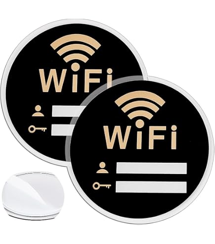 Holz WLAN-Passwortschild Mit Ständer – 12,7x10 Cm, Abwischbar, Minimalistisch, Für Zuhause & Büro, Weiß
