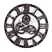 Produktbild Wanduhr - 3D Wheel - Holz Küchenuhr mit großem Ziffernblatt aus MDF, Retro Uhr im angesagtem Retro Design mit leisem Quarz-Uhrwerk, Ø: 45 cm