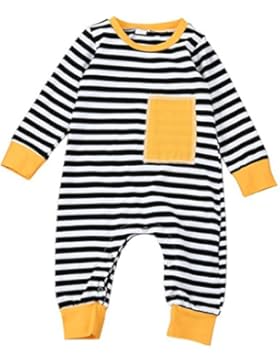URSING Babykleidung Neugeboren Spielanzug Strampler Lange Ärmel Streifen Overall krabbelhose babyausstattung Junge...