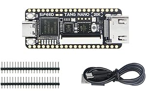 WAYPONDEV Sipeed Tang Nano GW2AR-18 QN88 Carte de développement FPGA avec bloc SDRAM 828 K 64 Mbits SRAM Linux RISCV pour console de jeu rétro, prise en charge du port microSD RGB LCD JTAG