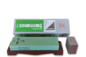 Sanelli Ambrogio, Naniwa Chosera, Pietra Affilacoltelli Professionale, Grana Grezza #400, Ideale per Correggere Lame Scheggiate, Splash&Go, Supporto Portapietra Incluso, Made in Japan