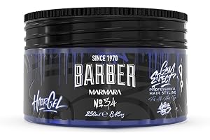 Barber Marmara No.34 Hair Styling Gel Strong Hold Fresh Scent 250ml | Long-Lasting Volume with No Residue. Style Wet or Dry with a Masculine Fresh Barber Quality Finish.