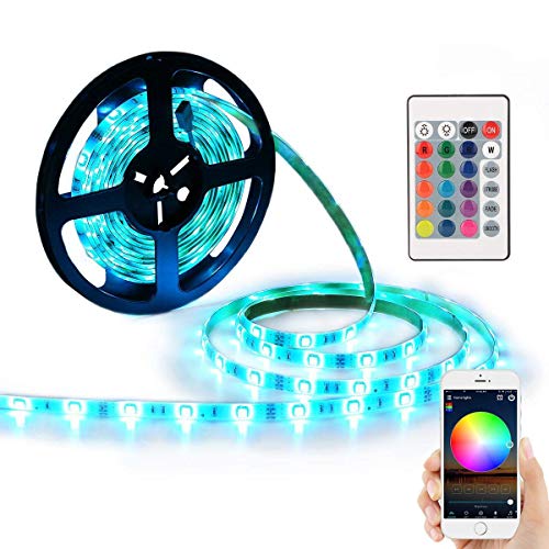Yihong LED strip lumières LED Wifi Smart ruban Compatible avec Alexa waterproof 16.4ft Alexa Strip Lights Kit