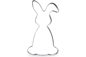 PANSIBY Plätzchen Ausstechform Ostern, 1 Stück Ausstecher Hase, Osterhasen Keksausstecher für Backen, Groß Osterausstecher für Kekse