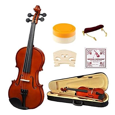 Strong Wind Violon Acoustique 1/2 Taille en Bois Massif avec Débutant Kit pour étudiants Débutants Enfants- Strong Wind