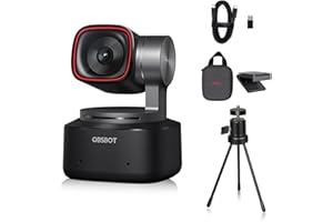 OBSBOT Tiny 2 - Webcam PTZ 4K alimentata AI, 1/1,5", CMOS 4X, messa a fuoco più veloce, USB 3.0, 10 volte più veloce, controllo vocale, con supporto da tavolo