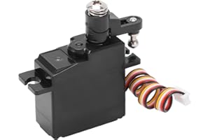 ASTIBYM Engrenage Servo de Direction RC, Servo étanche 1.5KG 5 Fils Voiture RC, Engrenage en Plastique Servo de Direction Entièrement en Métal pour HS 18301 18311