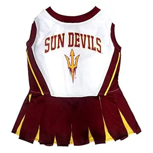 Pets First NCAA Arizona Sun Devils Dog Cheerleader Outfit, Medium