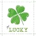 Produktbild PPD Get Lucky! Servietten, 20 Stück, Tischservietten, Tissue, Weiß/Grün, 33 x 33 cm, 1331968