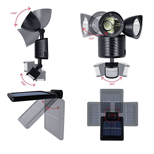 Benma Solarleuchten 22 LED Ultrahelle Solares Leuchte mit Bewegungsmelder (Kabel 16.5ft) 300Lumen für Garten, Terrasse, Wegbeleuchtung - 2