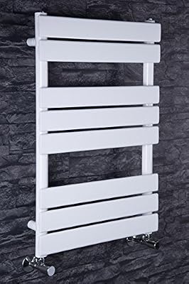 WarmeHaus Sèche-serviettes Juva mixte électrique design 406W - 800 x 500mm - Droit - Blanc - Salle de bains