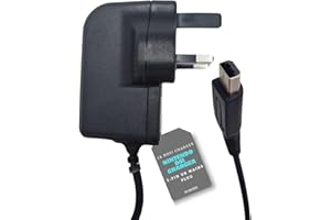 1A Mains Charger Wall Plug Adapter UK 3-Pin Compatible With Nintendo DSi, DSi XL, 3DS, 3DS XL, 2DS and 2DS XL - Lightweight Portable Charging Plug - CE Approved - By Electoys