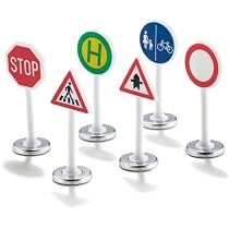 TOYANDONA 24-teiliges Verkehrszeichen-Set – Mini-Schilder, Zäune & Kegel, Perfekt Für Kinder & Puppenhäuser