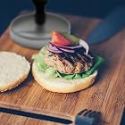 GOURMEO® Burgerpresse aus Aluguss mit Antihaftbeschichtung + 30 Blatt Antihaftpapier – Bild 4