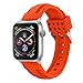 Produktbild Altsommer Uhrenarmband 20mm für Apple Watch 44mm Series 4 Bunter Farben Einfarbig Weich Silikon Sport Ersatzarmband Armband,Replacement Wrist Strap Band für Damen Herren (F)
