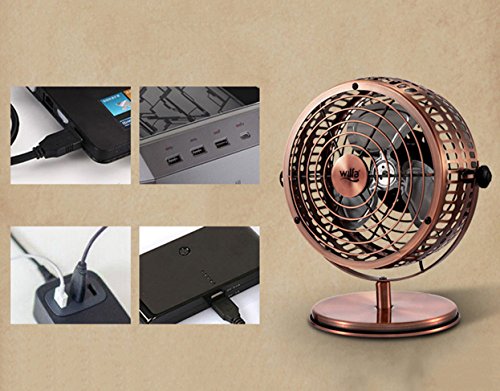 Bcyfan Mini Fan USB Ventilator Tischventilator Elektrische Persönlichen Handventilator Fan 2 Speeds für Heiße Sommeraußen Reisen Zuhause Tisch Silent Ventilator Büroventilator - 8