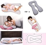 Seitenschläferkissen Schwangerschaftskissen Stillkissen Lagerungskissen ca.139 x 80cm Typ U (Braun / Pünktchen Nr. 017) - 3