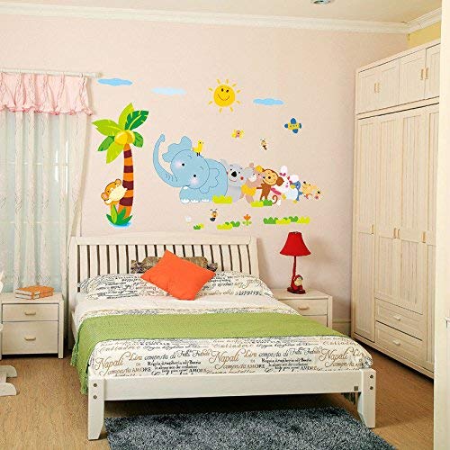 Preisvergleich Produktbild Hechgobuy Einfachen, austauschbaren Wall Sticker Wallpaper Poster's Animal Park Kinderzimmer Kinderzimmer Dekoration Cartoon Relais