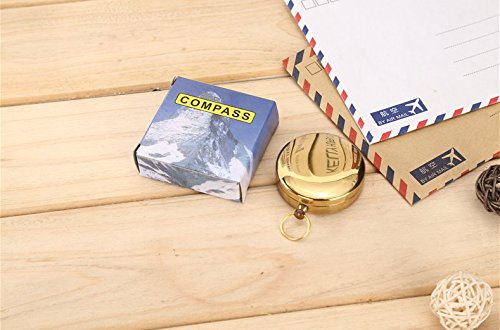 ARINO Taschenkompass Wasserdichter Messingkompass Klassischer Marschkompass mit Leuchtziffern für Camping Marsch Outdoor - 5